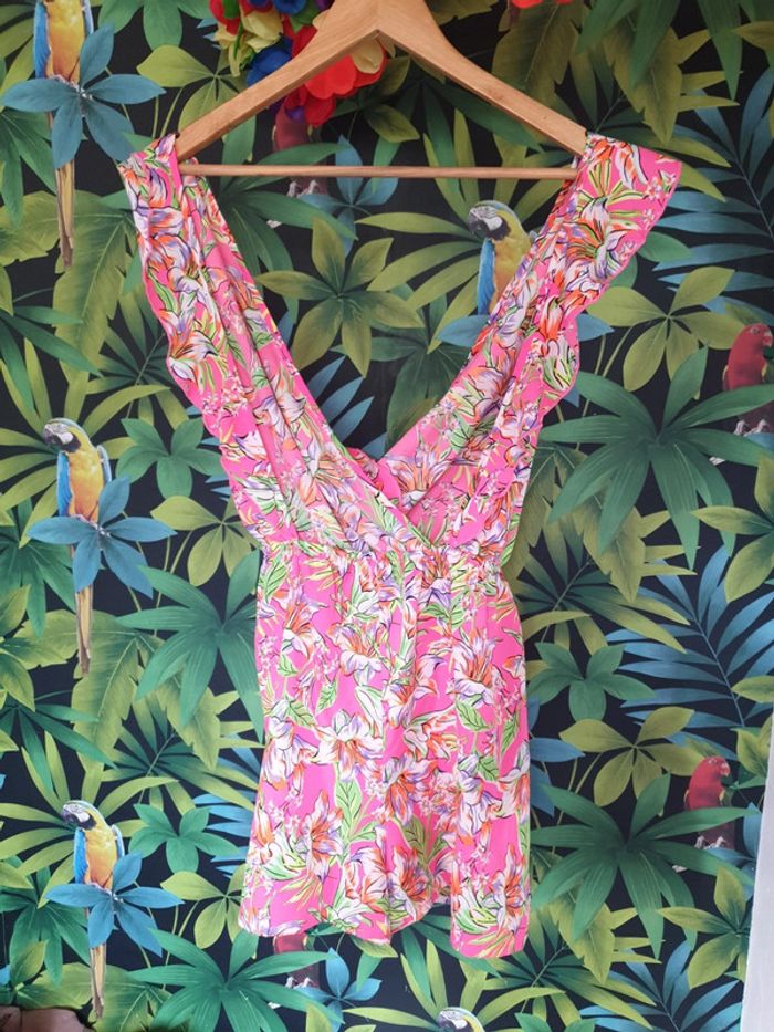 Combishort fleurie fluo - photo numéro 4