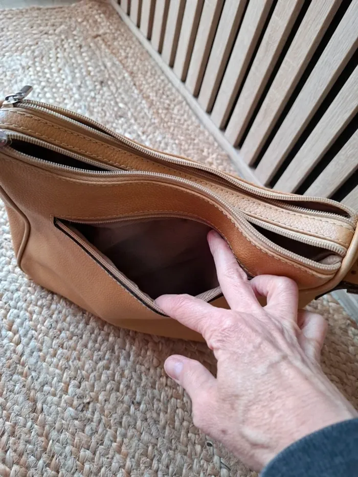 Sac bandoulière marron clair vintage - photo numéro 12