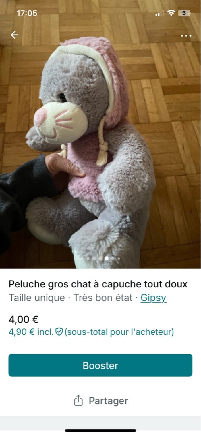 Petit chat avec chapeau amovible - photo numéro 7
