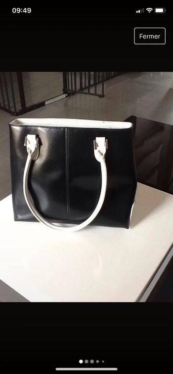 Sac à main vintage noir et blanc