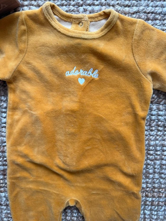 Pyjama velours Vertbaudet 3mois / 60cm - photo numéro 2