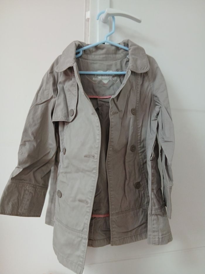 Parka fille gris