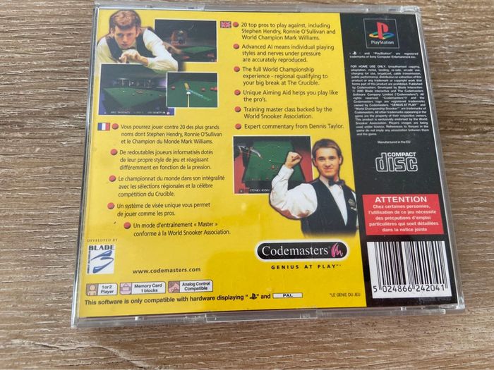 World championship snooker ps1 - photo numéro 3