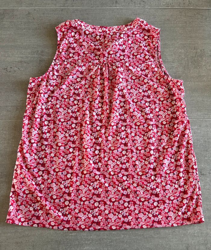 Blouse rose fleurie L - photo numéro 9