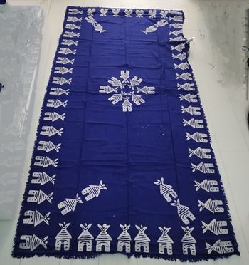 Nappe et serviettes de table non cousues africaines