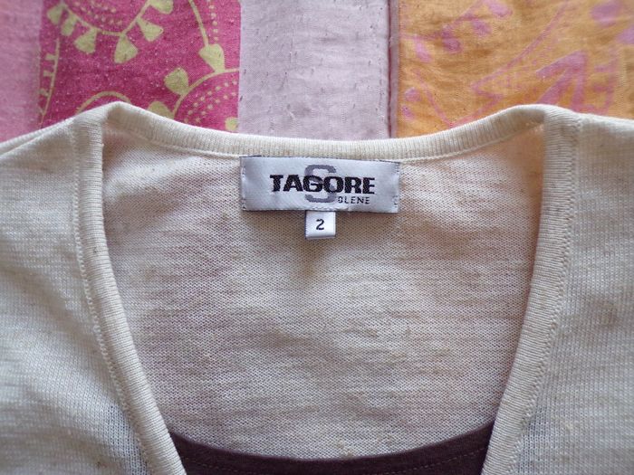 Pull beige à manches courtes taille 2 - photo numéro 2
