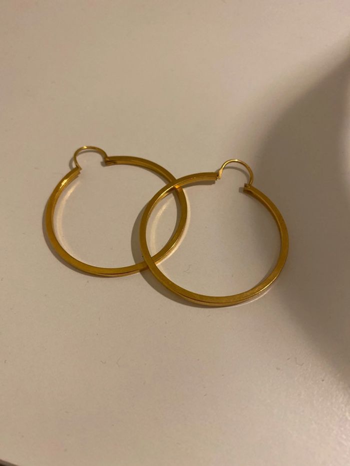 Boucles d’oreilles plaque or