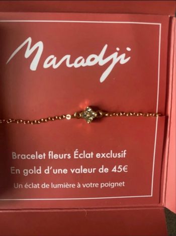 Bracelet fleur éclat exclusif or