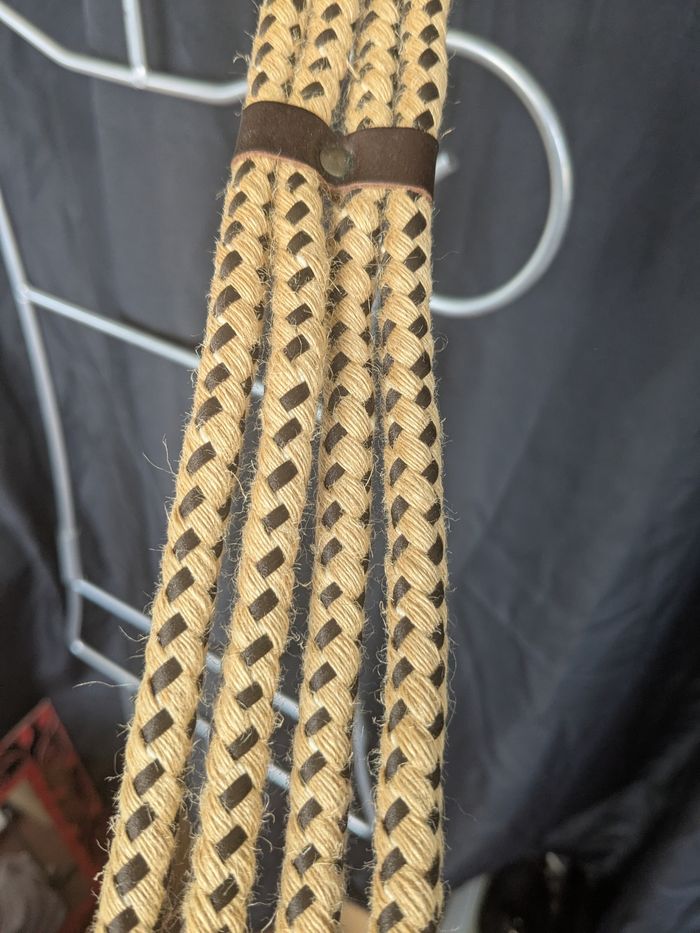 Ceinture cuir et corde vintage - photo numéro 2