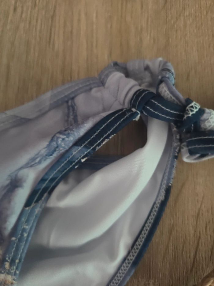 Bikini + paréo tons bleus lilas doré taille M - photo numéro 5