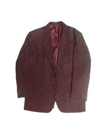Manteau blazer à carreaux bordeaux/noir | Made in France | L