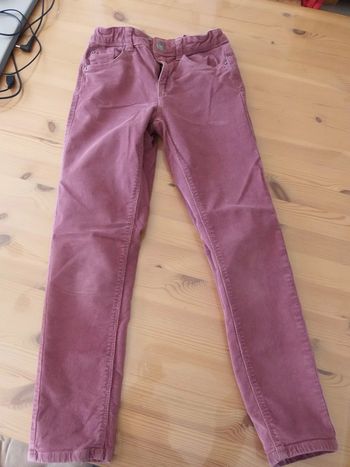 Pantalon en velours rose