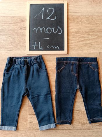Lot de deux leggings jean