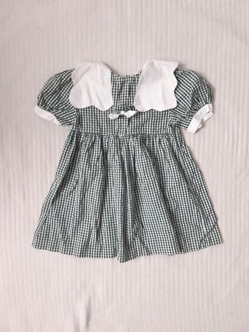 Robe manches courtes à carreaux Natalys 1 an