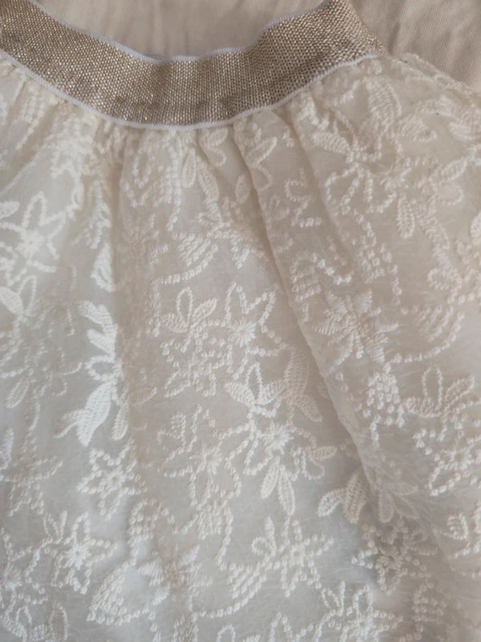 Ensemble cérémonie haut pailleté coeur doré jupe dentelle broderies orchestra 2 ans 23 mois - photo numéro 6