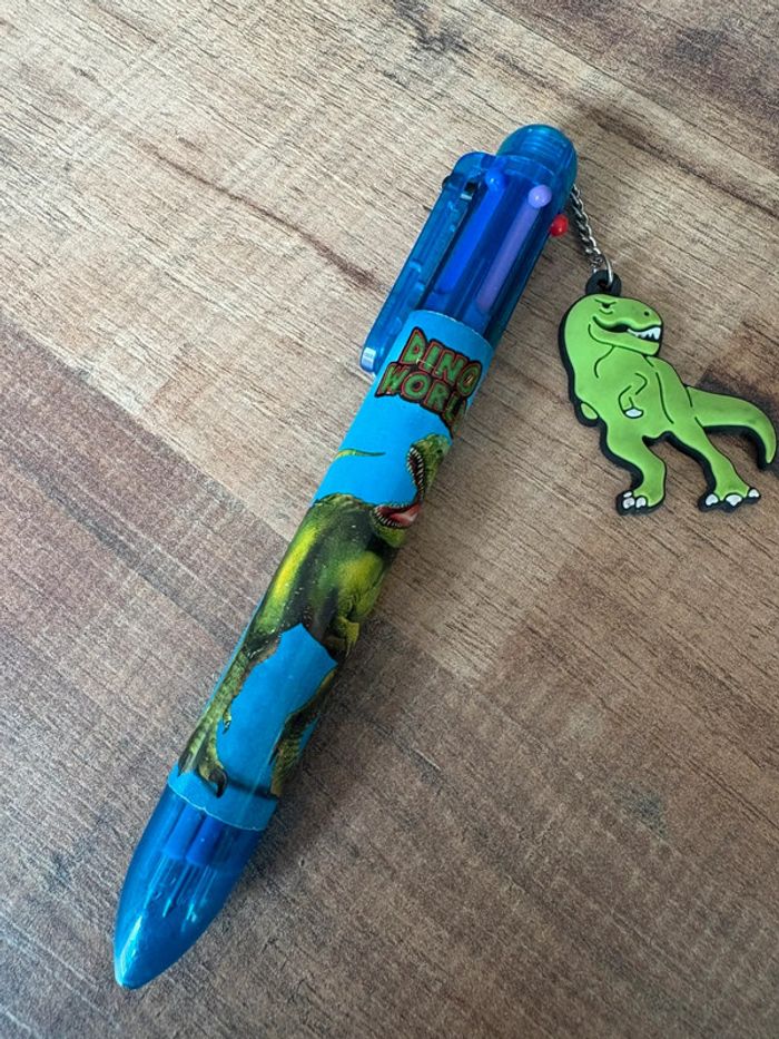 Stylo 6 couleurs dinosaure