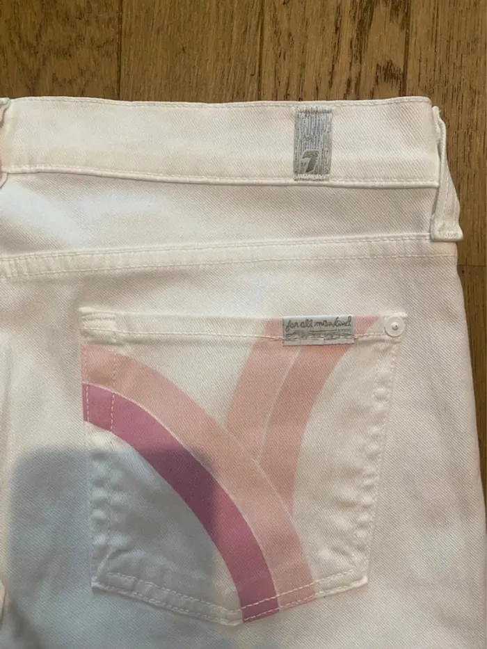 Jean bootcut blanc 7 for all Mankind taille 29 - photo numéro 9
