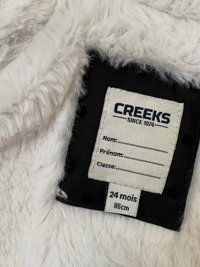 Manteau doudoune hiver fourrée 24mois Creeks - photo numéro 6