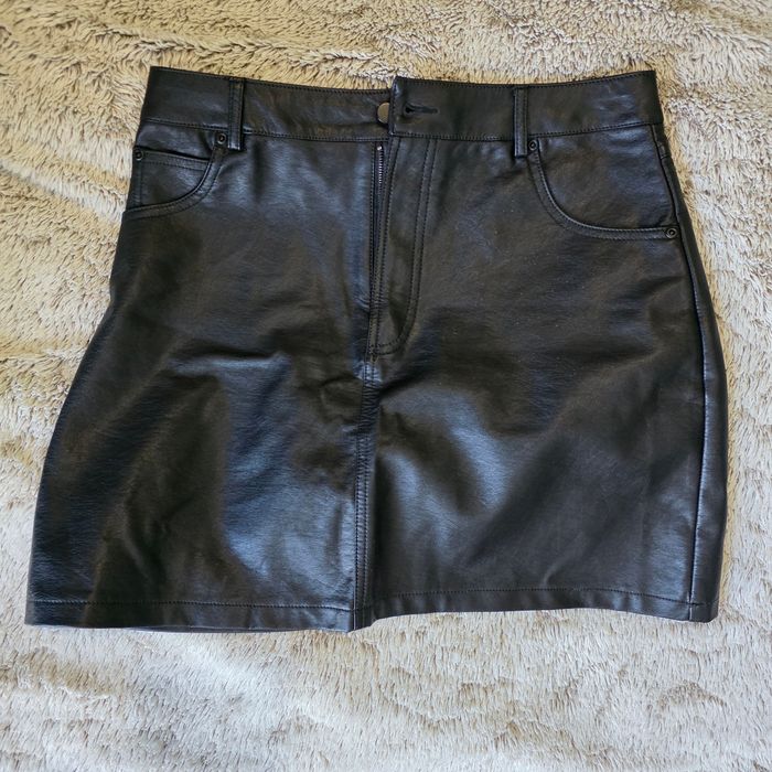 Jupe simili cuir TEX