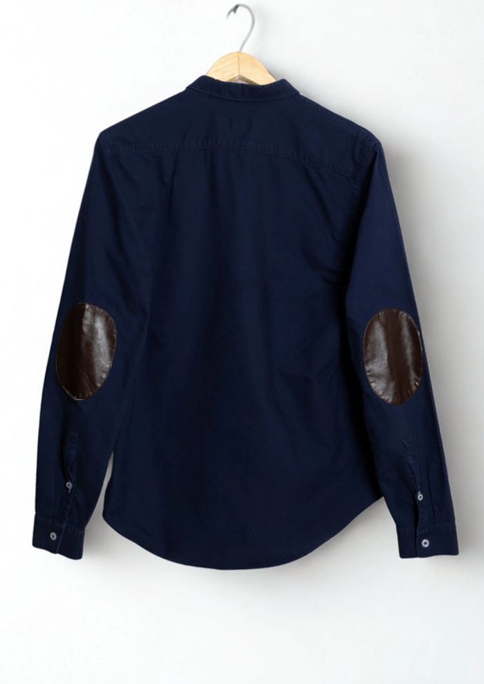 Chemise manches longues bleu marine • long sleeves navy shirt Zara Man Size M - photo numéro 4