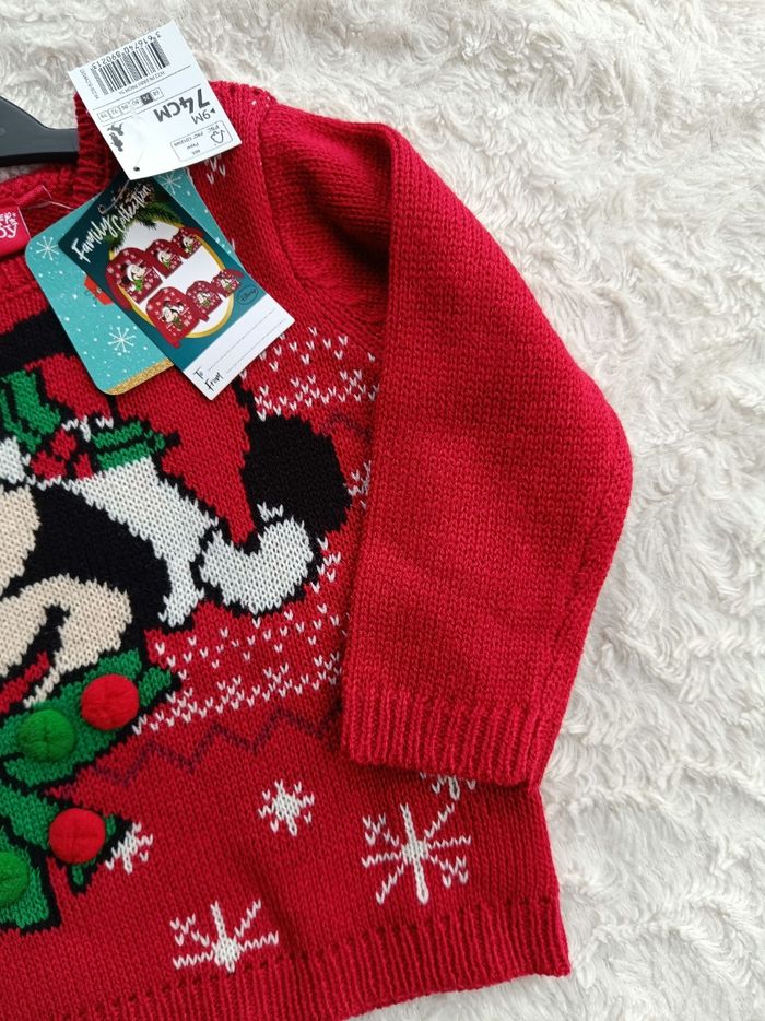 Pull de Noël Minnie Mère Père Noël Fille 9 mois Disney Baby - photo numéro 5