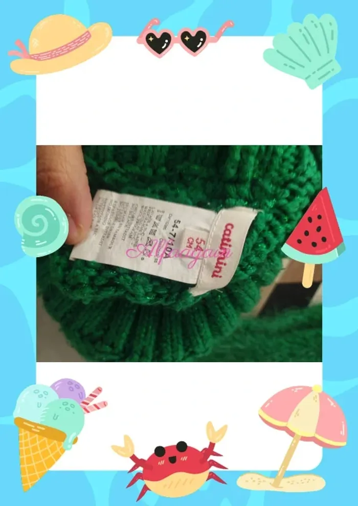 Ensemble bonnet écharpe catimini vert - photo numéro 4