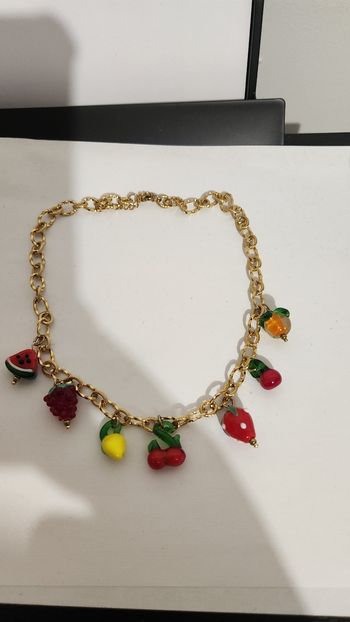 Collier fruits acier inoxydable 