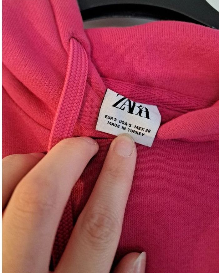 Sweat à capuche fuchsia zara - photo numéro 3