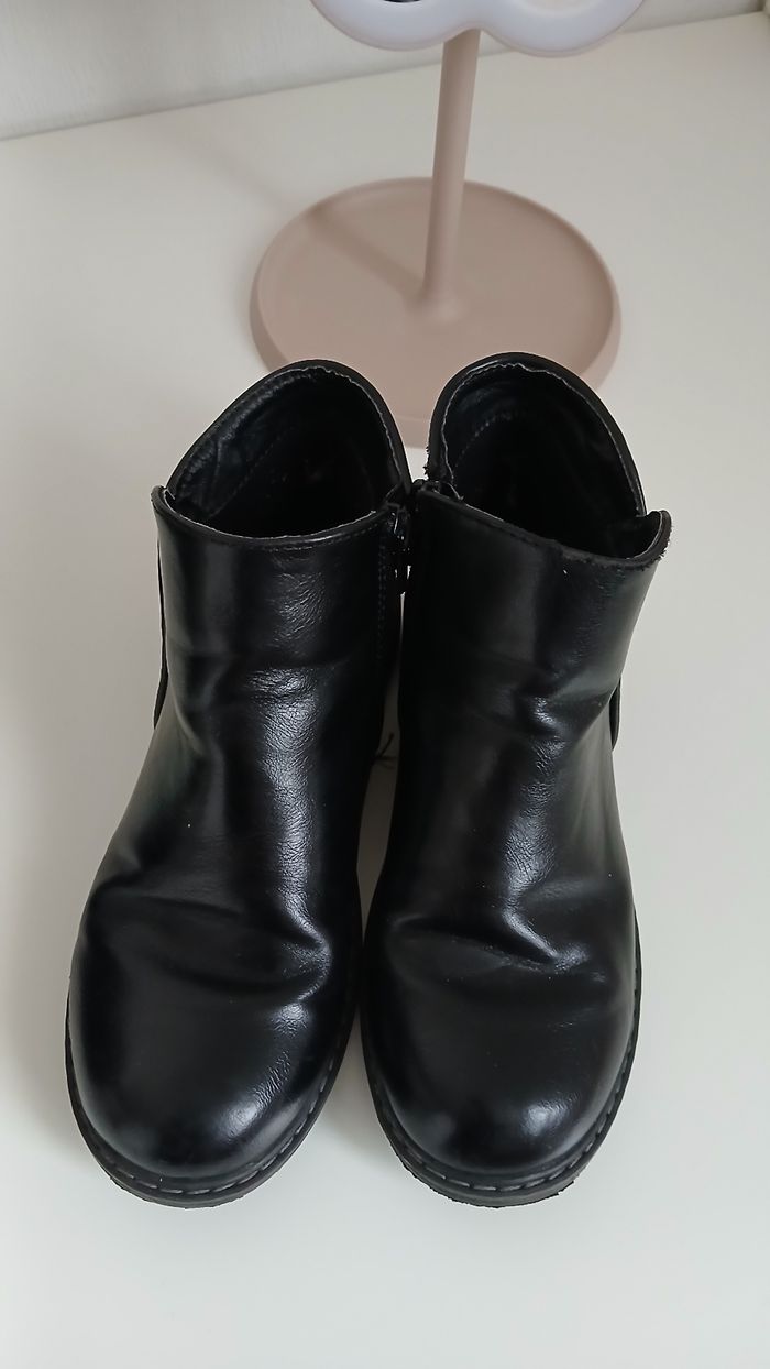 Bottines cuir noir pointure 32
