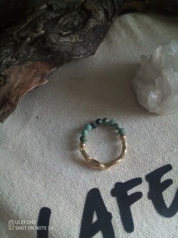 Bague en pierres de turquoise africaine naturelles
