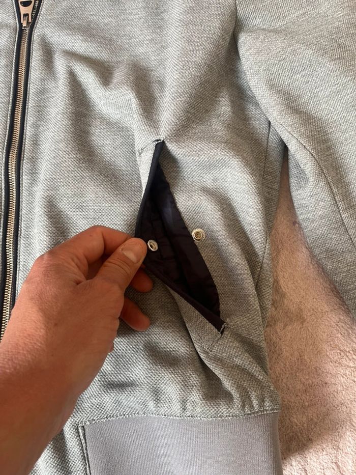 Veste Légère Zara Grise Taille L Pour Homme - photo numéro 2