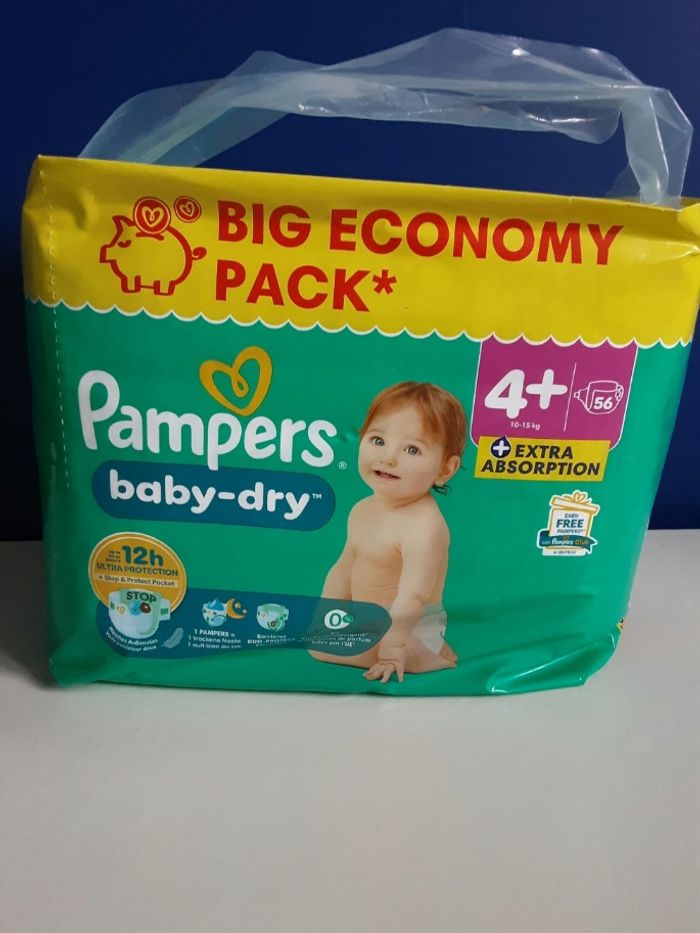 Paquet de pampers baby-dry T4+ (10-15kg)