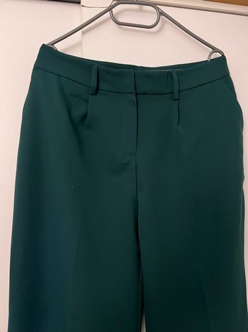 Pantalon large vert sapin Camaïeu