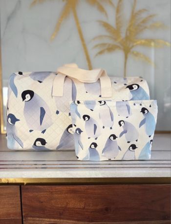 Ensemble sac et pochette - sac enfant - sac à langer - sac week-end 