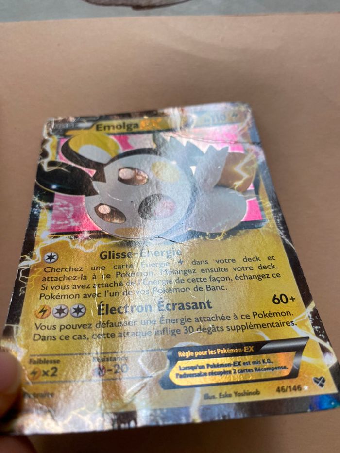 Carte Pokémon rare Emolga EX 110PV holo 46/146 - photo numéro 2