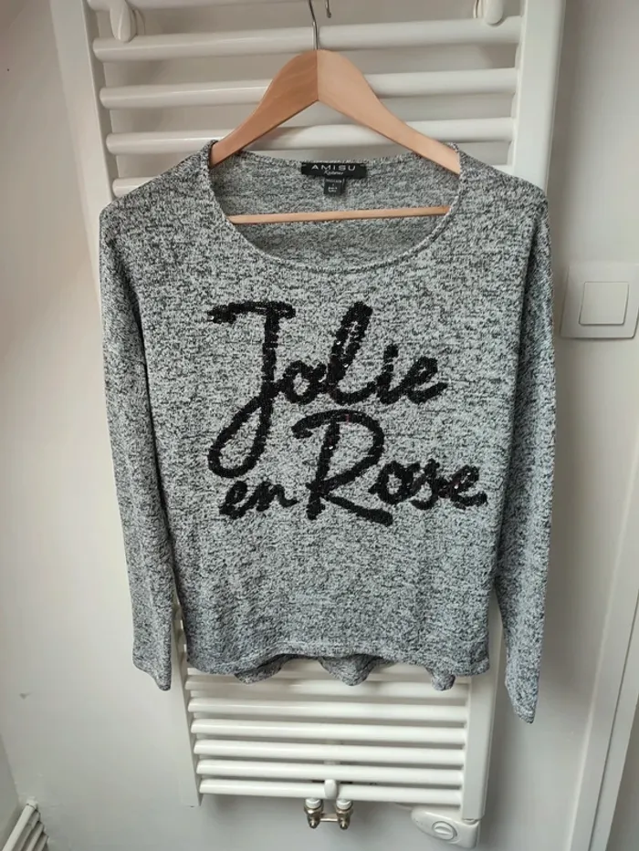 Joli pull chiné L - photo numéro 3