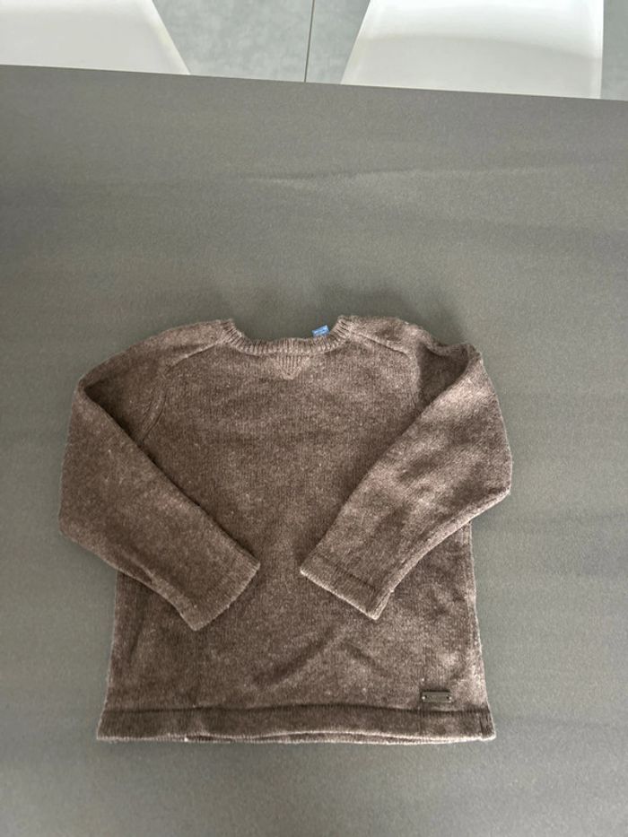 Pull marron okaidi basic 4 ans