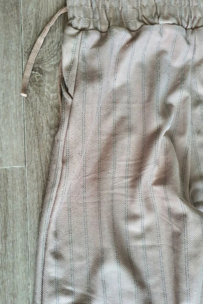 Pontalon beige taille s/m à jambes larges - photo numéro 6