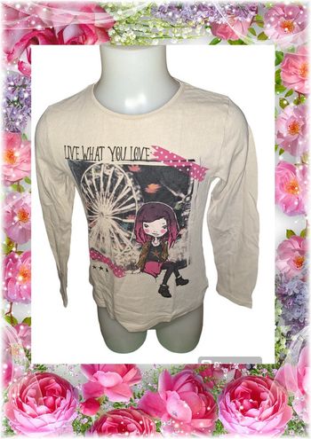 💫🌸 T-shirt imprimé manches longues pour fille 🌸💫