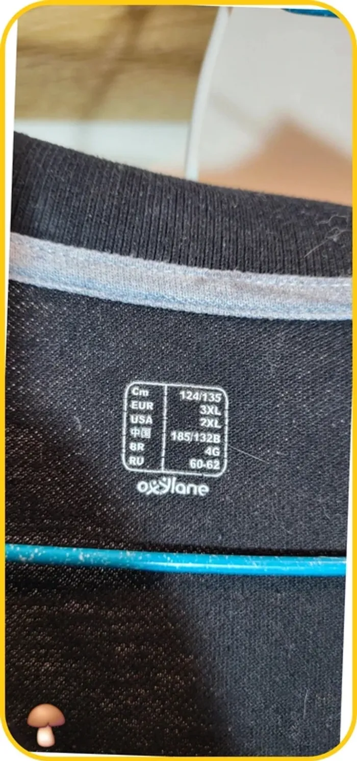 Polo noir Oxylane - 3XL - Très bon état - photo numéro 4
