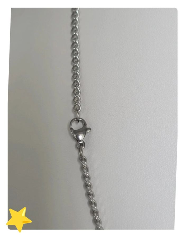 Collier maille gourmette acier inoxydable 2mm 45cm - photo numéro 3