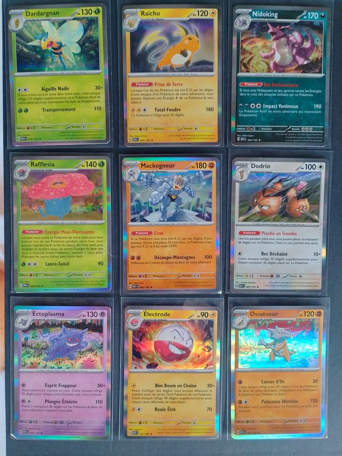 Pokémon - Set co/unco/holos 151 complet - 153 cartes sur les 165 de l'extension - photo numéro 3
