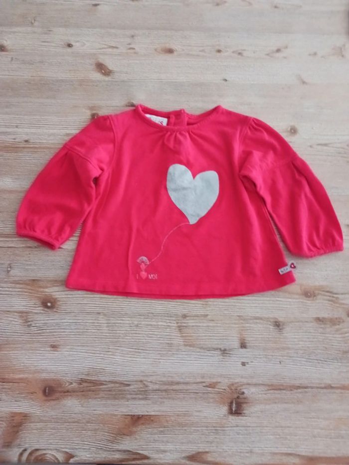 T-shirt fille rouge 12 mois La compagnie des petits