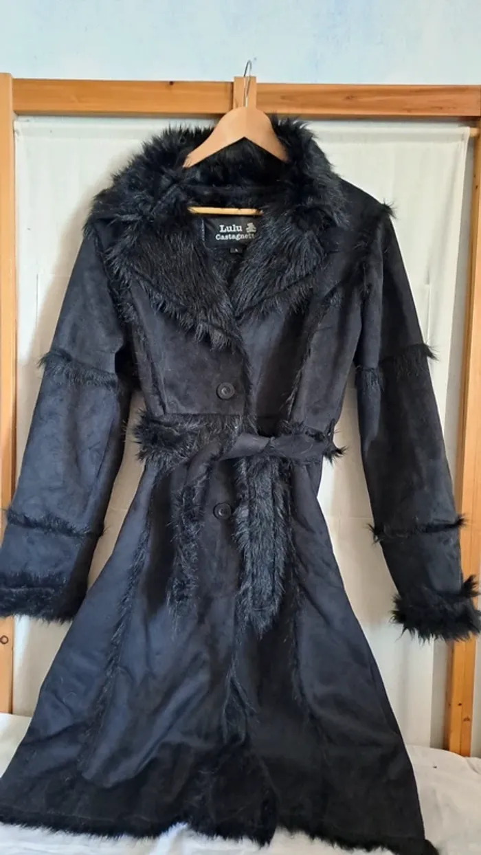 Manteau / Trench / Manteau long femme / Veste longue fausse fourrure / Lulu Castagnette - photo numéro 3