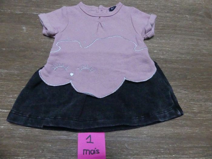 Robe fille girly vintage nuage mignonne kawai rose pastel gris chiné