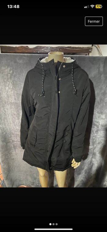Manteau noir et blanc taille M
