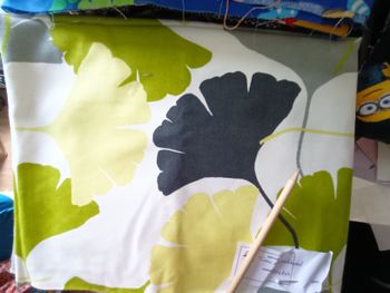 Coupon PPrestigious Textiles – 120 x 143 cm – coton ameublement – motif Ginkgo