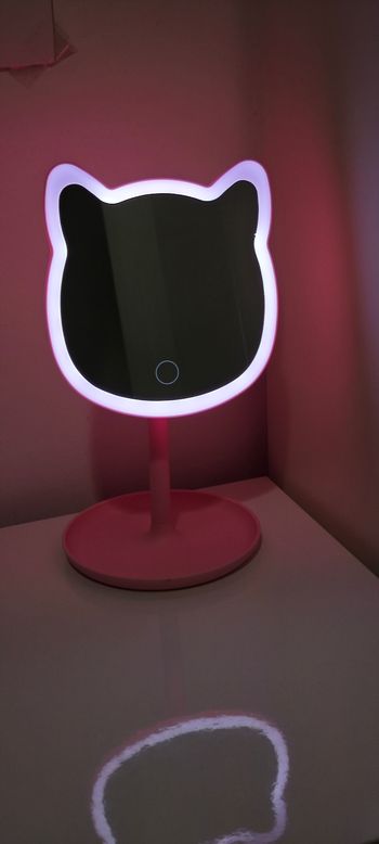Miroir maquillage chat lumineux