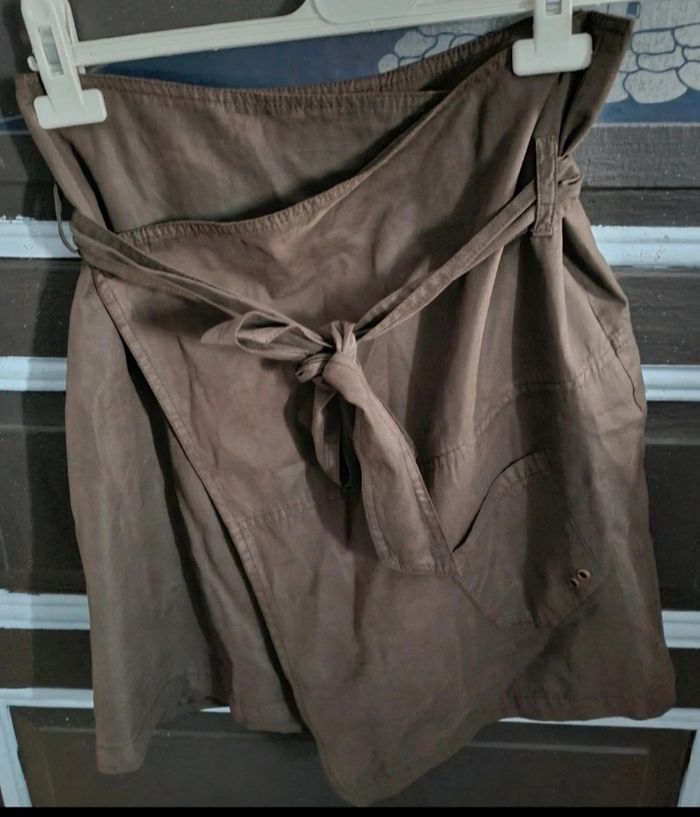 Jupe porte-feuille marron 34 - photo numéro 2