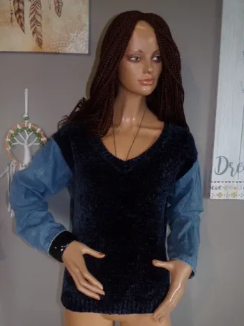 Pull bi matière